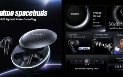 Oraimo SpaceBuds 50DB ANC Noise Cancelling Earbuds with Personalized Voice Prompt